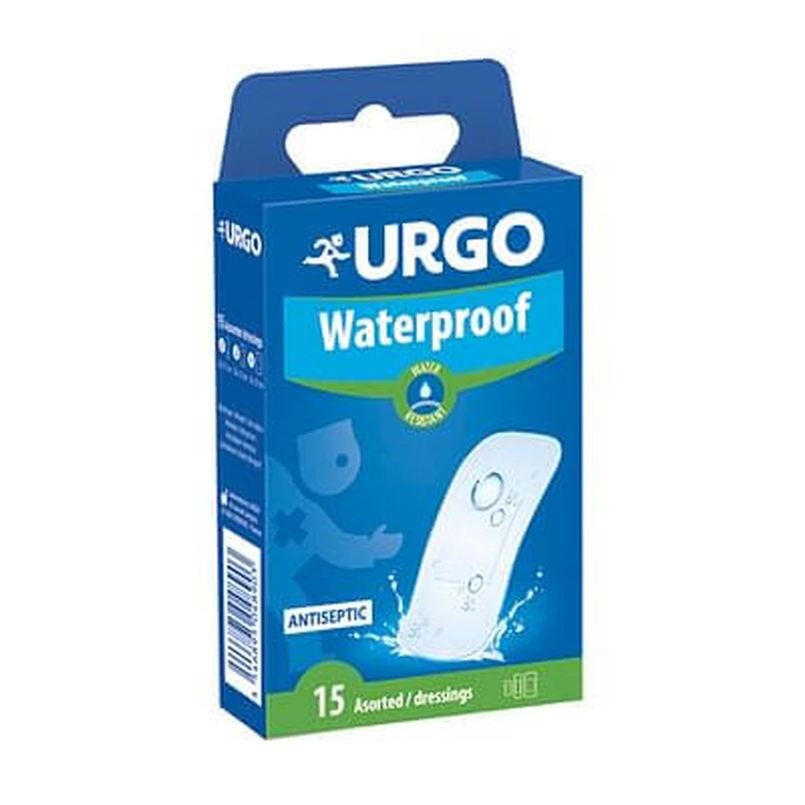 Urgo Waterproof Plaster 15 pièces assorties