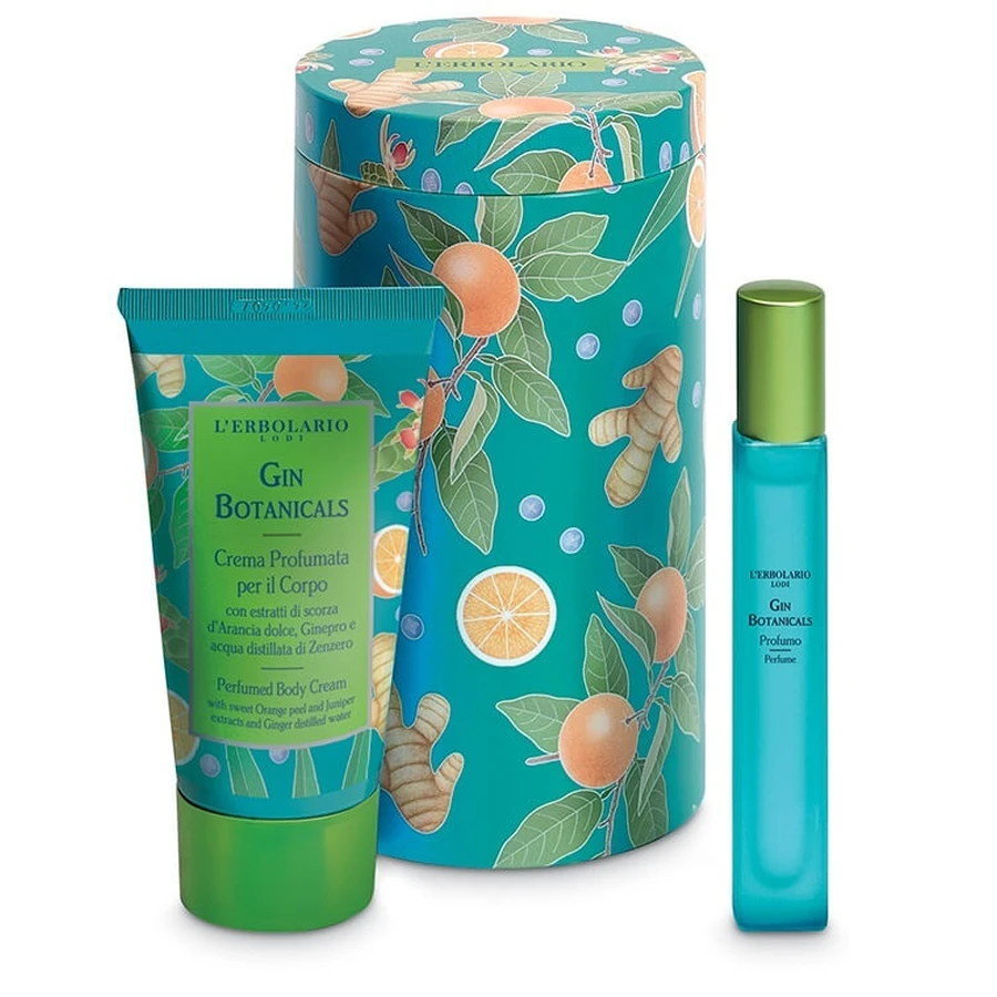 L'Erbolario box set with perfume and body cream Gin Botanicals