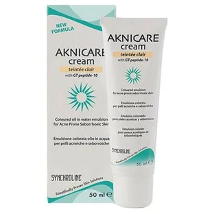 Tinted Treatment Cream For Acneic Skin Aknicare Cream Teintee Clair Tube 50 Ml
