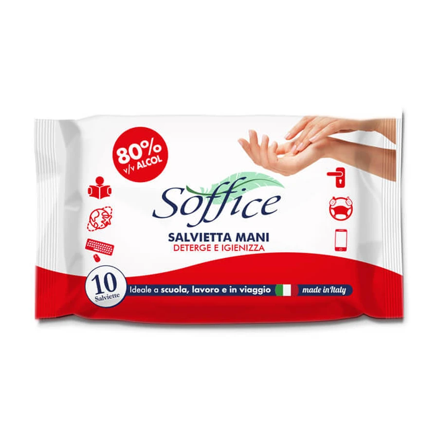 SOFFICE Salv.Mani 80% Alc.10pcs