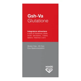 Vanda Homeopathic GSH-VA Glutathione Complément Alimentaire 60 Capsules Sans Gluten