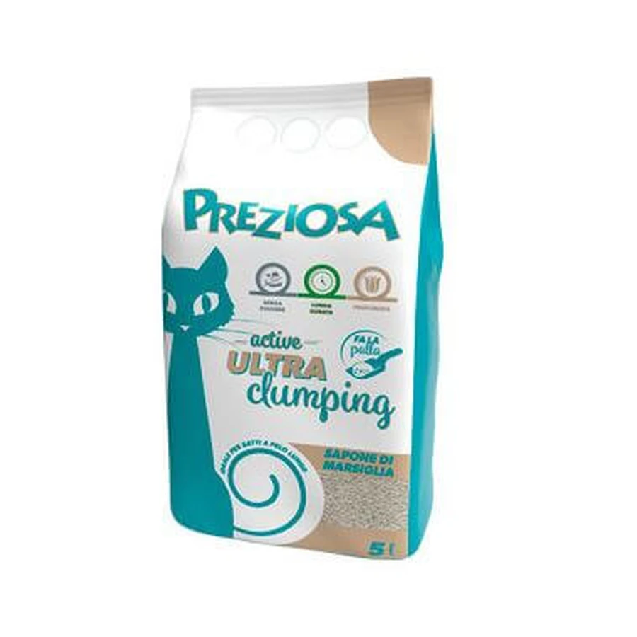 PRECIOUS CAT LITTERIC HYGIENIC ULTRA CLUMPING MARSEILLE SOAP 5 LT