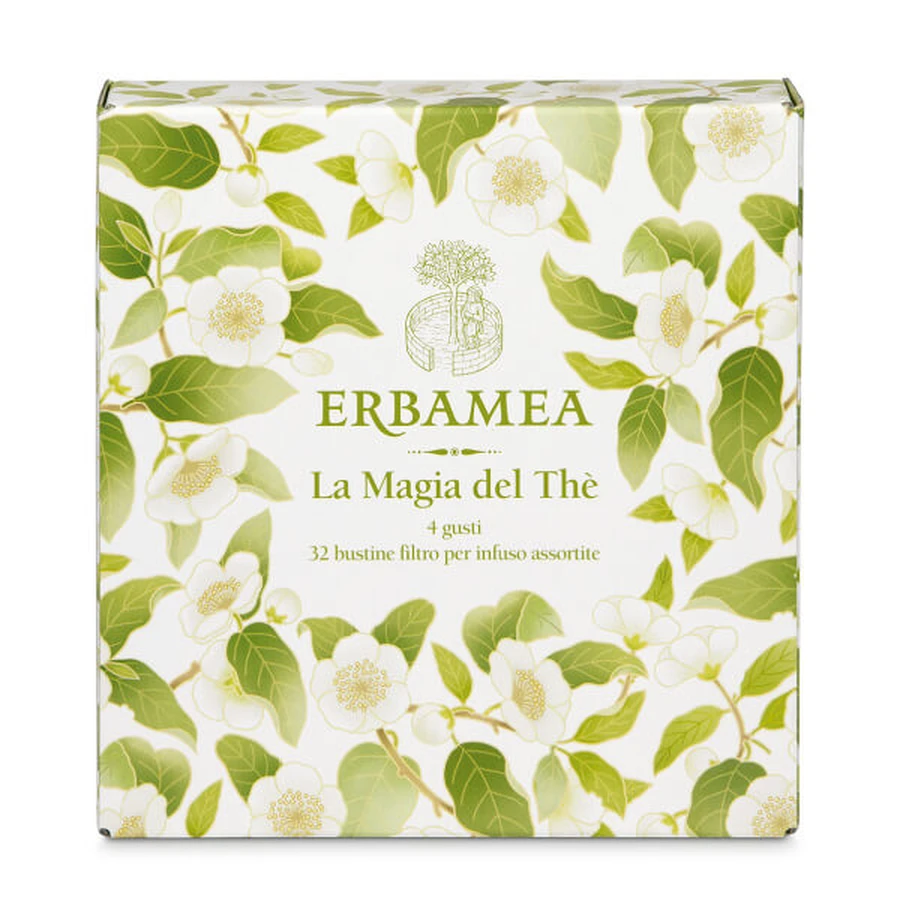 Erbamea La Magia del Thè - Coffret cadeau 32 Sachets 4 Saveurs