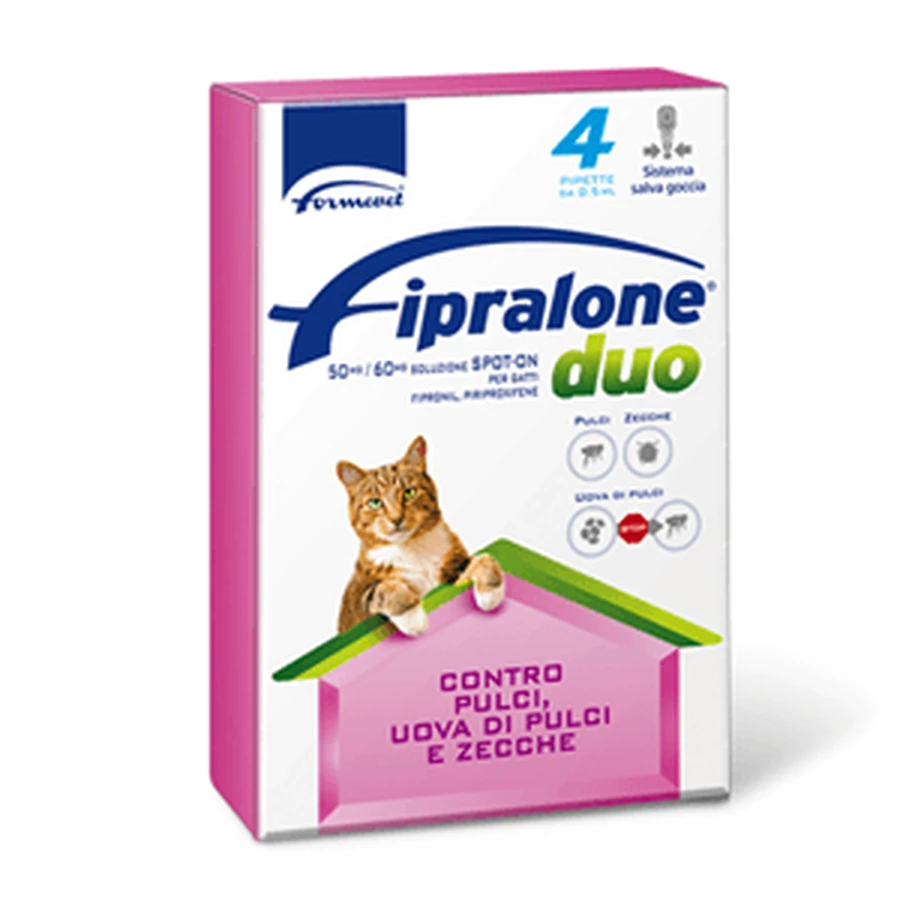 FIPRALONE DUO CAT 4 PIP ROSA