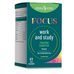 Focus Work And Study memory and concentration supplement 15 orosoluble sticks