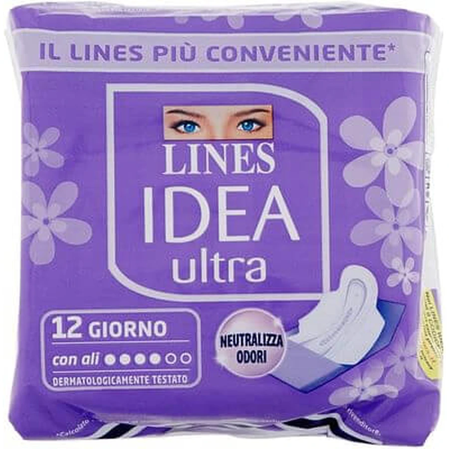 Idea Ultra Day Tampon avec ailettes 12 pièces
