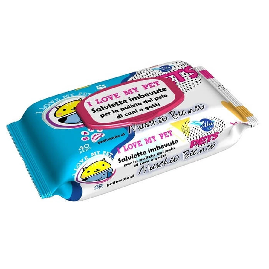 A+cure toallitas para mascotas almizcle blanco 40 unidades