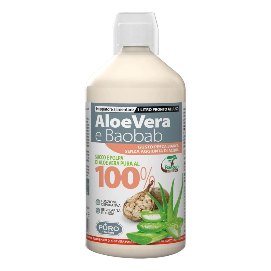 PURE AloeVera100%+Baobab Pfirsich