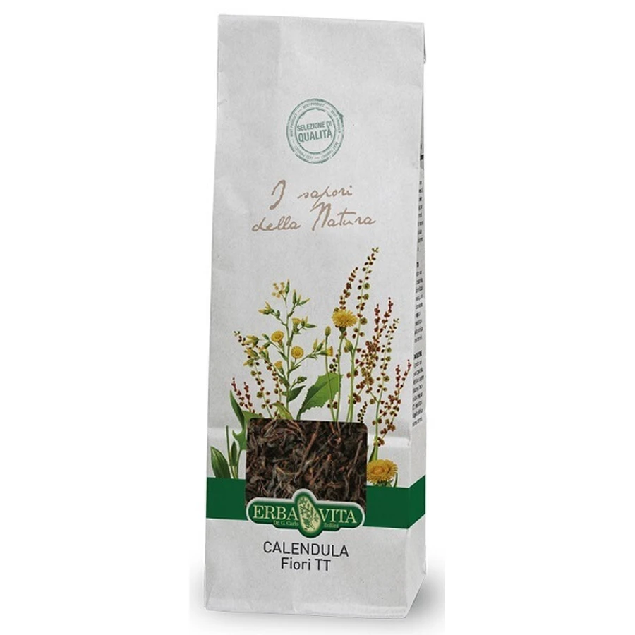 Calendula bloemen gesneden kruidenthee 100g Erbavita