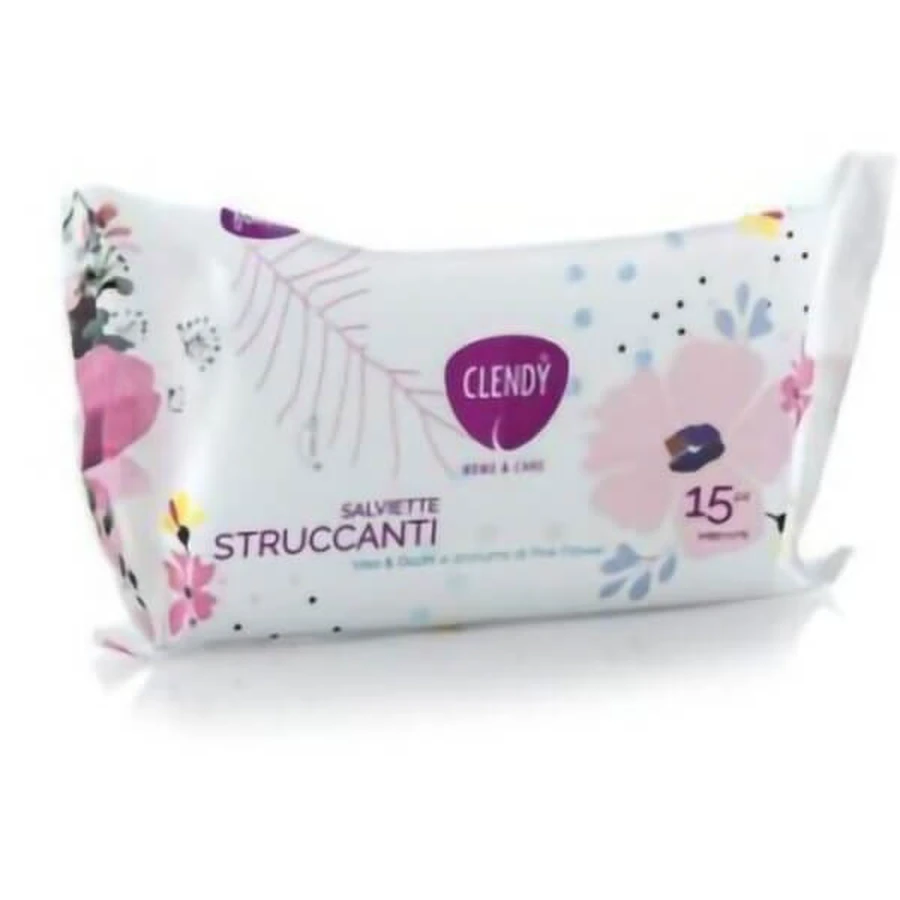 Clendy 15 lingettes démaquillantes douces pour le visage et les yeux