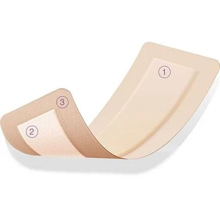 Apósito Fino Absorbente de Espuma de Poliuretano con Adhesivo de Silicona Microperforado Convatec Foam Lite 10x10 10 Piezas
