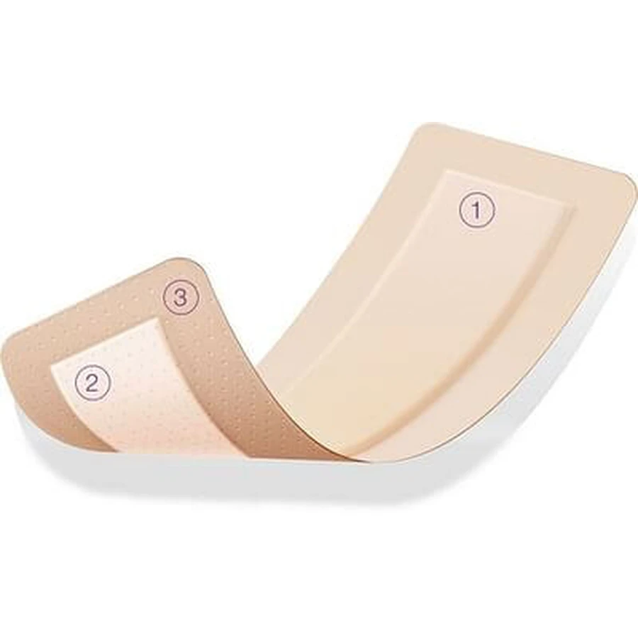 Apósito Fino Absorbente de Espuma de Poliuretano con Adhesivo de Silicona Microperforado Convatec Foam Lite 10x10 10 Piezas