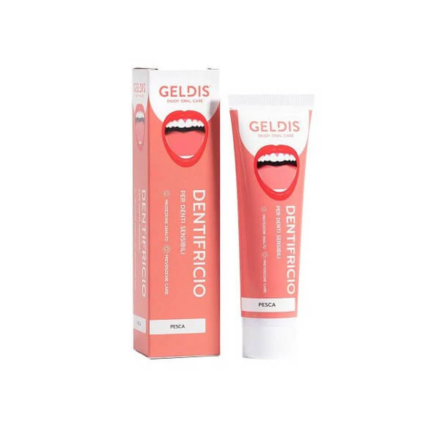 Geldis roze perzik tandpasta
