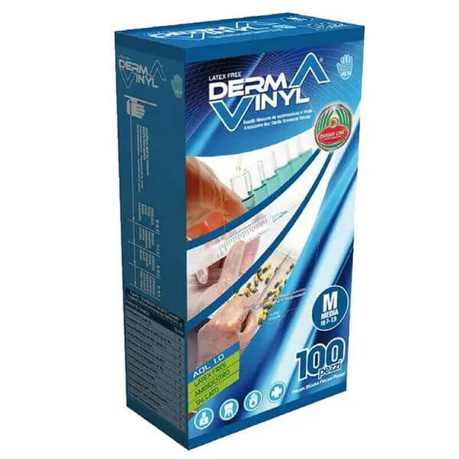 Dermavinyl Powder Free Size M 100 Gloves