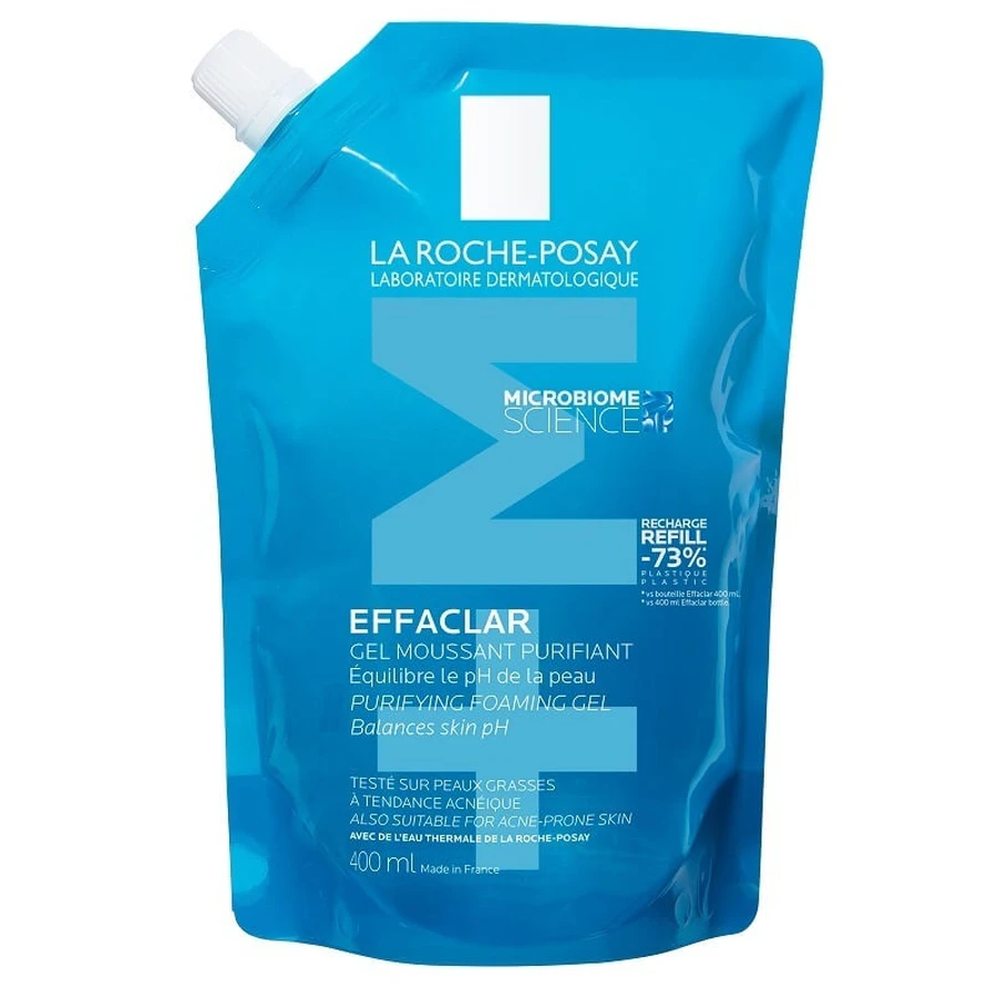 La Roche Posay Effaclar+M Reinigende Schuimende Reinigingsgel Navulling 400ml