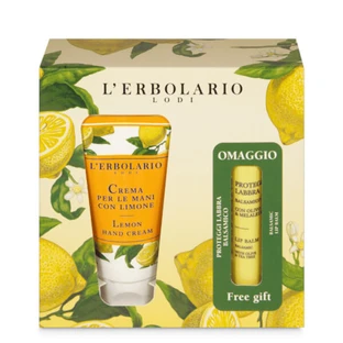 L'Erbolaio lemon hand cream and complimentary lip protector