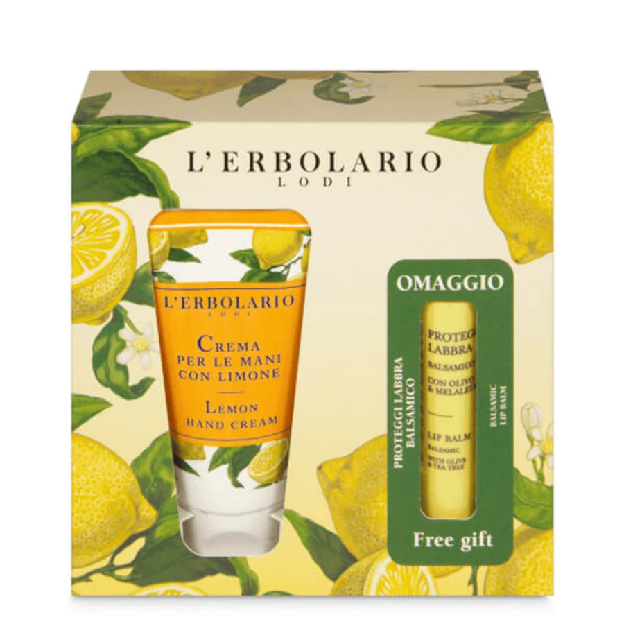 L'Erbolaio lemon hand cream and complimentary lip protector