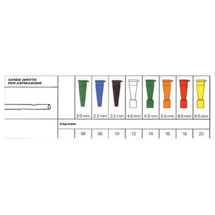 'Straight Suction Probe Without Control Valve Securflow Via' Satin Pvc Diameter Ch14 4.7 Mm Length 50 Cm Brown Connector 1 Piece
