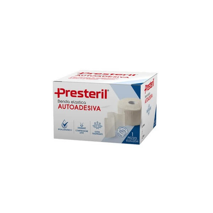 PRESTERIL Venda elástica autoadhesiva 6 cm x 20 m tensa