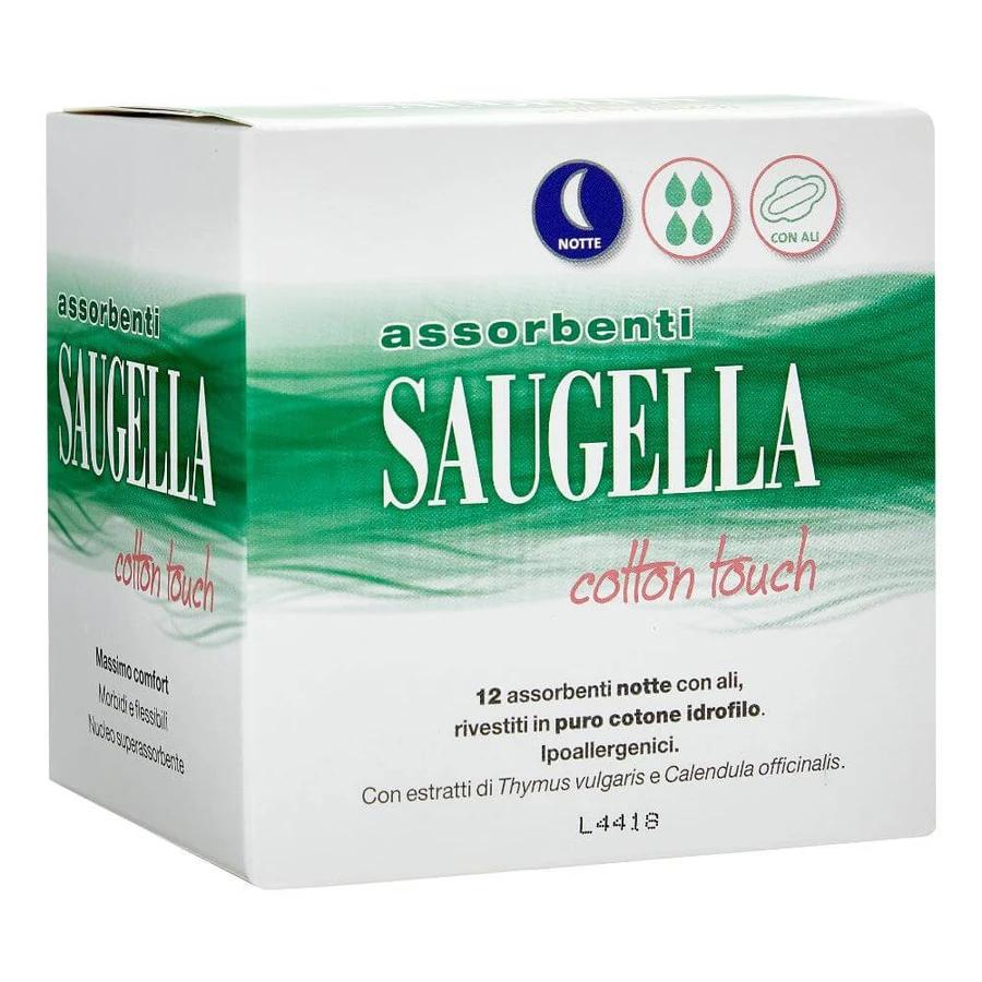 Saugella Cotton Touch Night Tampons 12 Pieces