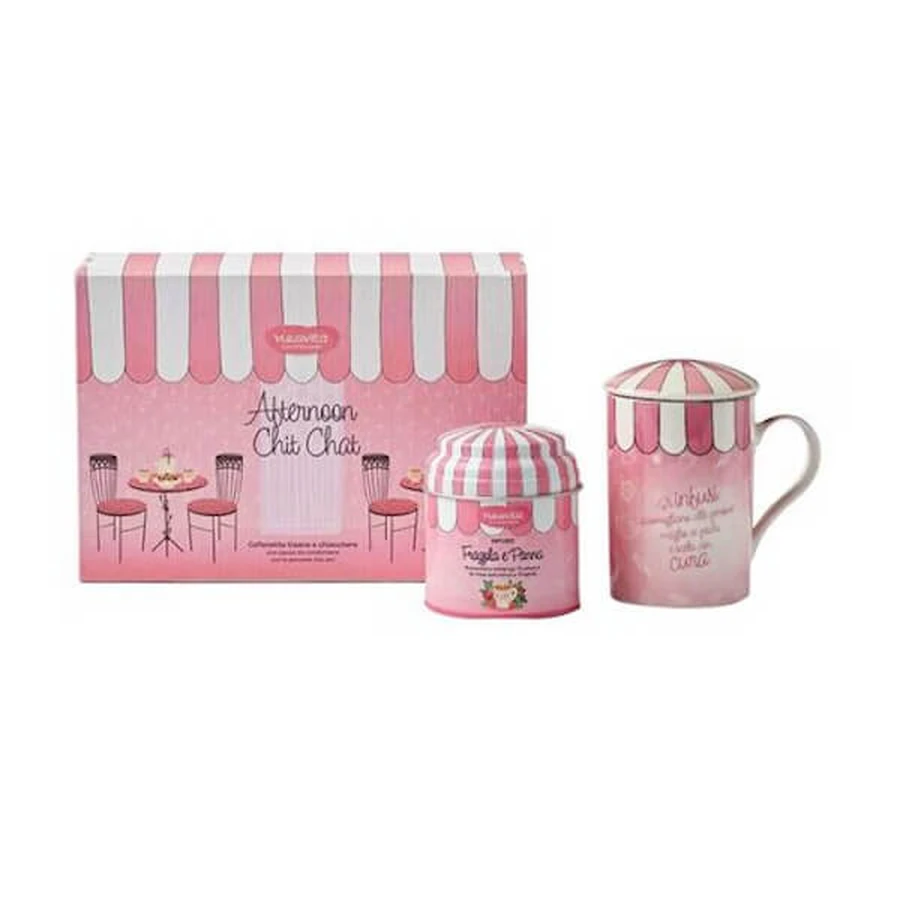Neavita Set de chat à la fraise et à la crème + infuseur rose