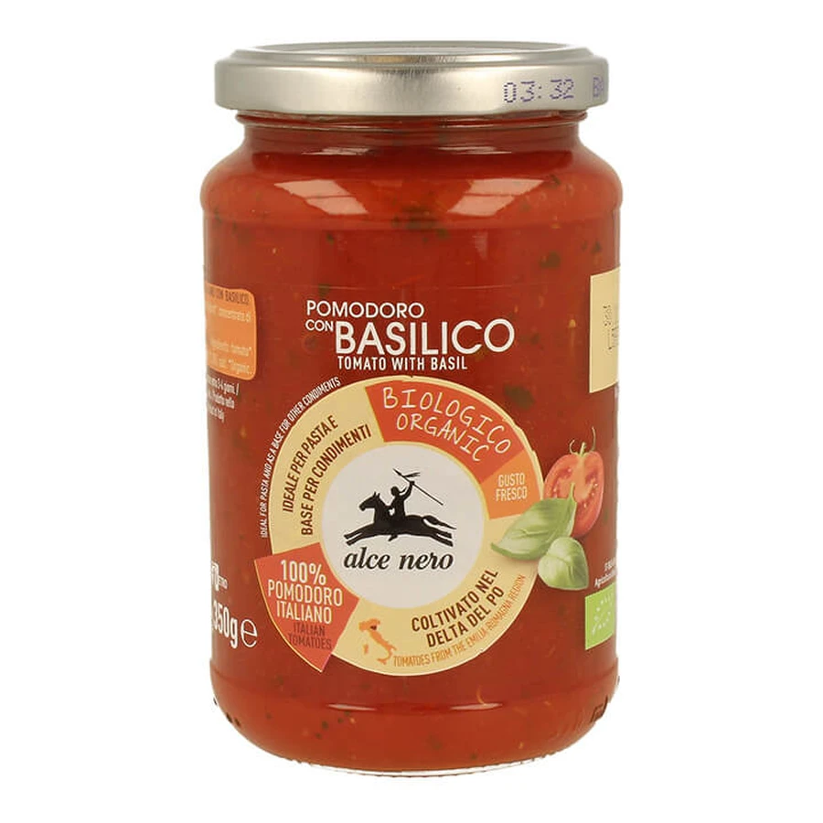 TOMATE MIT BASILIKUM BIO 350 G