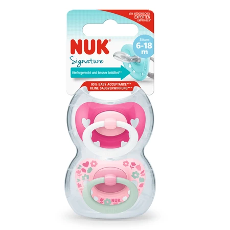 M2 Signature silicone soother, 2 pieces, 6-18 months, Nuk