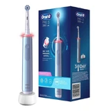 Oral-B Wiederaufladbare Elektrische Zahnbürste Pro 3 3000 Blau, 2 Bürstenköpfe, 1 Zahnbürste