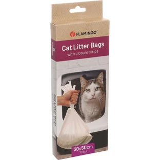 FLAMINGO CAT LITTER BAGS "BASIC" 30x50 CM CF. (10 PZ)