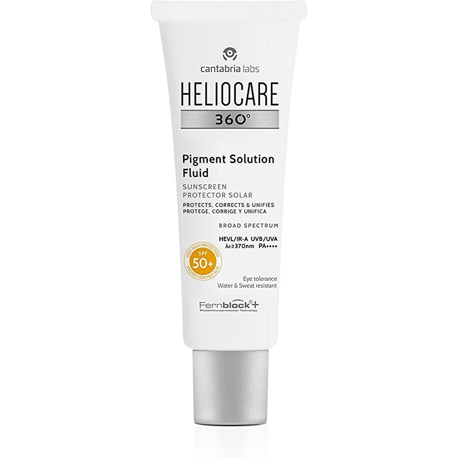 Sun protection fluid SPF50+ Heliocare 360º Pigment Solution, 50 ml, Cantabria