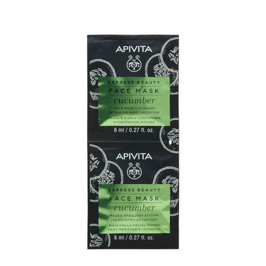 Apivita Intense Hydration Face Mask Cucumber 2x8ml