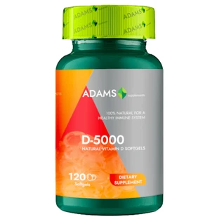 Vitamin D-5000, 120 Kapseln, Adams Vision