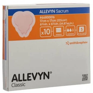 Steriel Zelfklevend Hydrocellulair Klevend Verband Voor Sacrale Laregio Absorberend Polyurethaanschuim Allevin Sacrum 17x17cm 10mediations