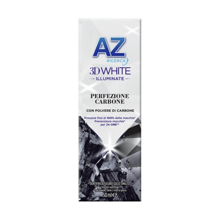 AZ 3D WHITE ILLUMINATING PERFECTION CHARCOAL TOOTHPASTE 50ML