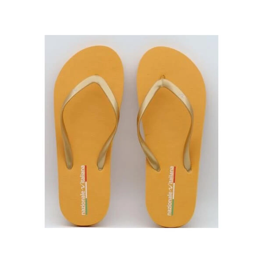 Paquete de 12 chanclas nacionales italianas doradas para mujer