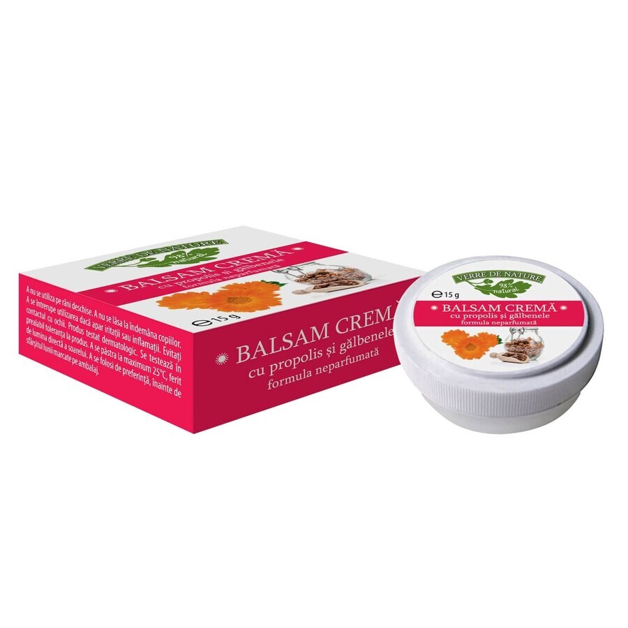Crema bálsamo con propóleo y caléndulas 15 g, Verre de Nature