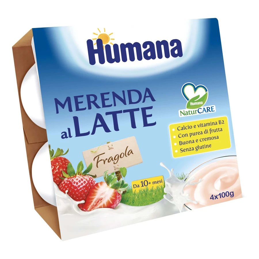 HUMANA Mer.Aardbeienmelk4x100g