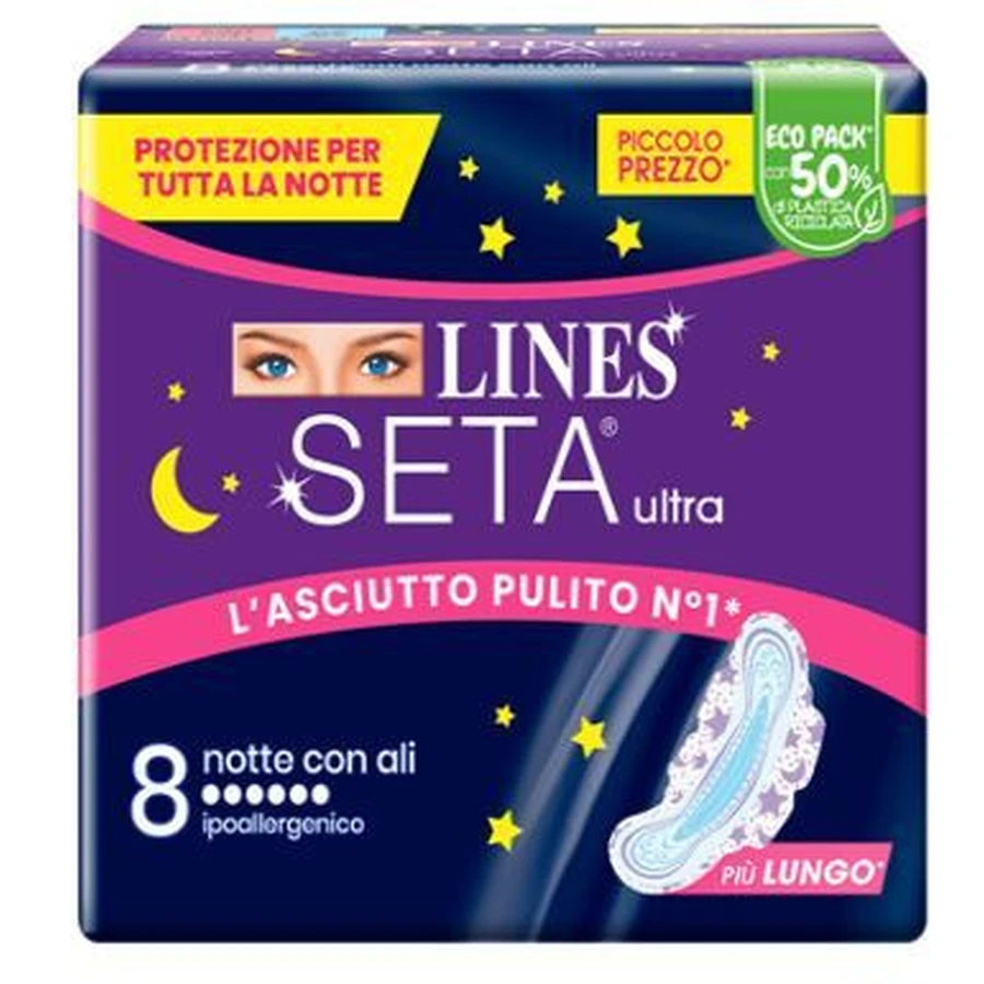 LIJNEN ZIJDE ULTRA NACHT 8ST