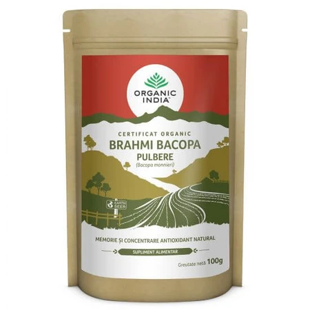 Brahmi Bacopa en polvo, 100 g, Bio India