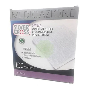 GAUZE SILVERC COT 10X10CM 100P