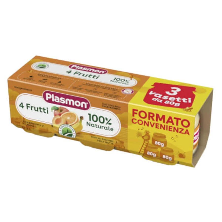 Plasmon homogenized 4 fruits 3 x 80 g - baby food