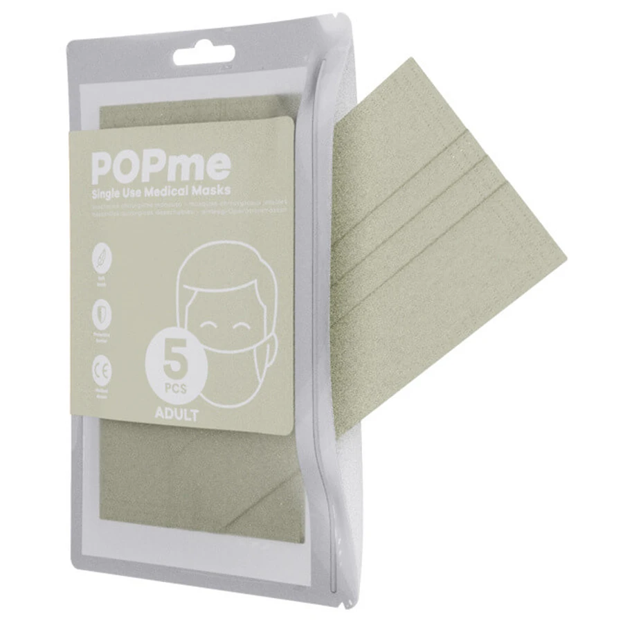 Popme Chirurgische Maske Sand 5 Stück