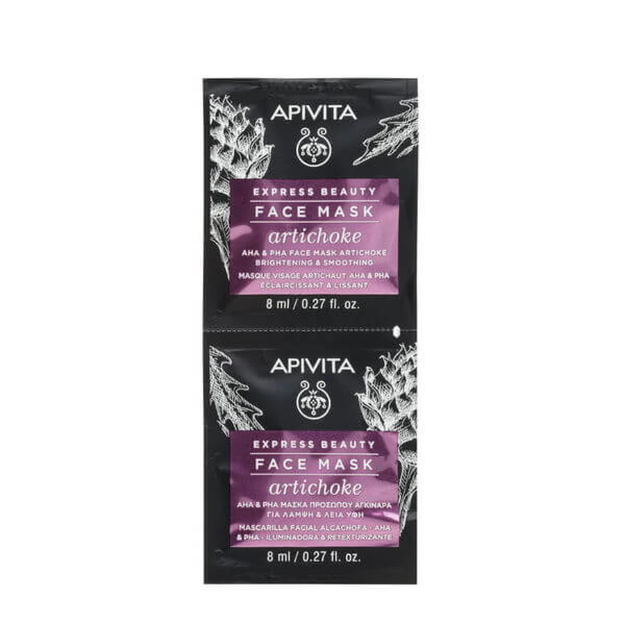 Apivita Masque visage lissant Artichaut 2x8ml