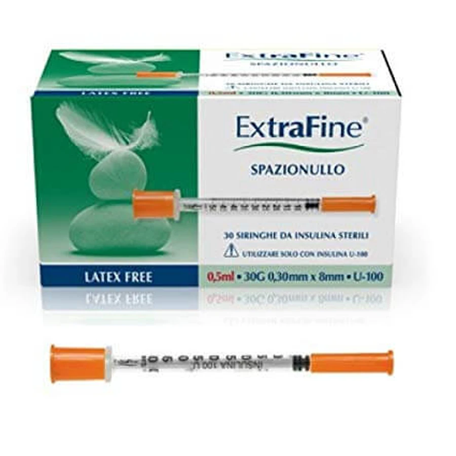 Jeringa Insulina Extrafina 0.5ml 30G 8mm