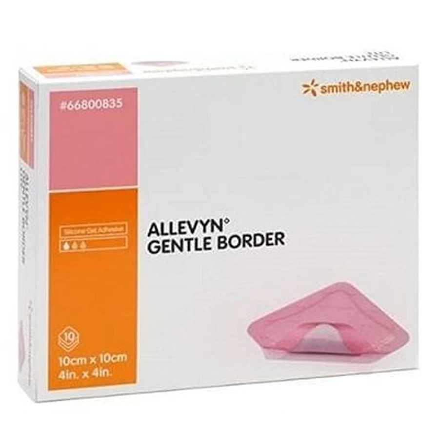 Allevyn Gentle Border Dressing 10 Cm X 10 Cm 10 Pieces