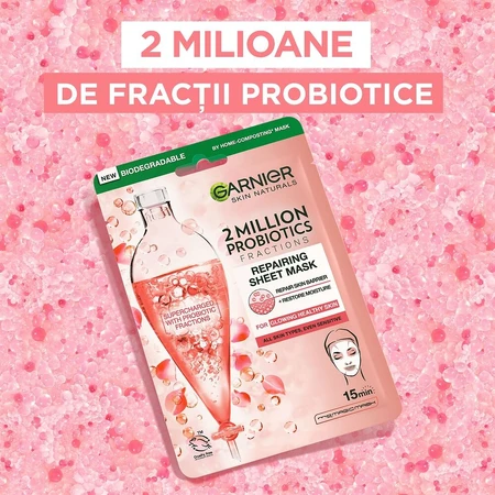 Skin Naturals Mascarilla Probiótica Enriquecida 2 Millones de Fracciones Probióticas, 22 g, Garnier