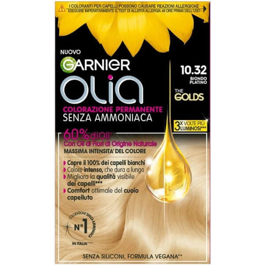GARNIER OLIA PERMANENTE FÄRBUNG 10.32 PLATIN BLOND DIE GOLDS