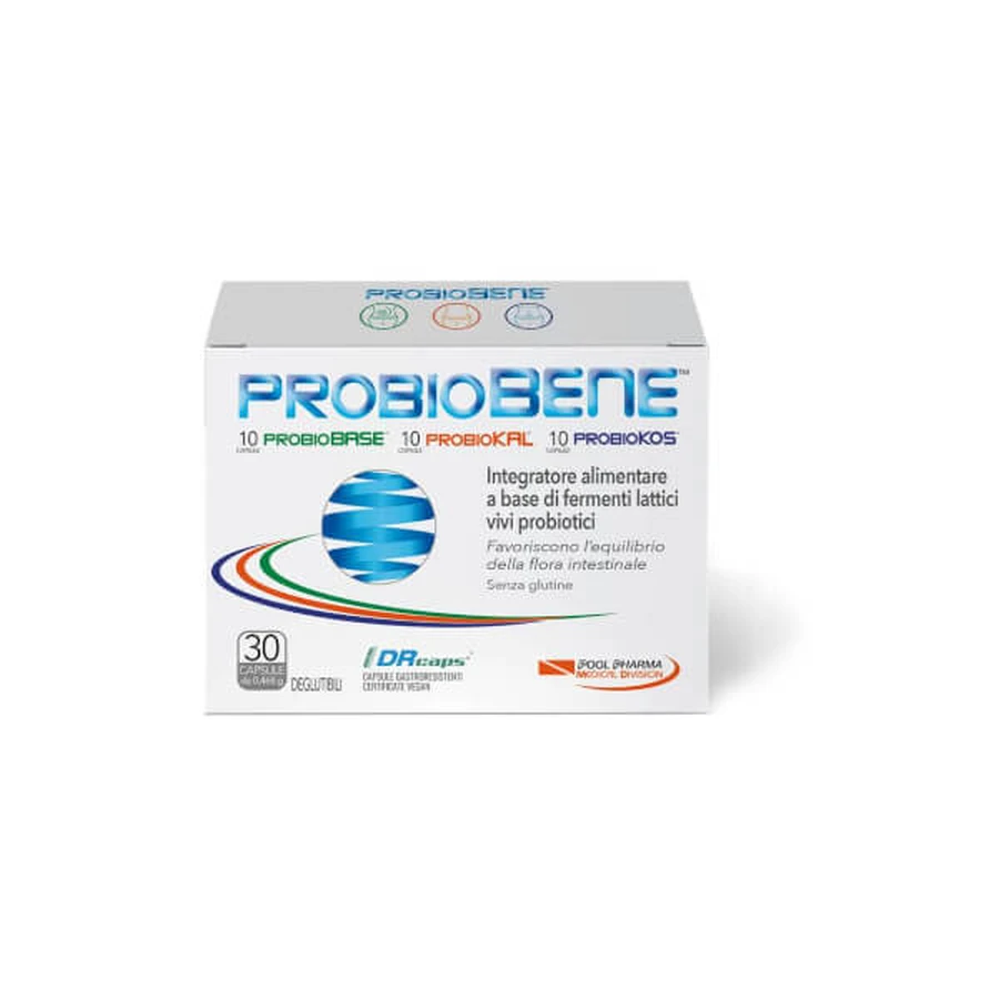 Pool Pharma Probiobene Vegane Probiotische Milchfermente Ergänzung 30 Kapseln