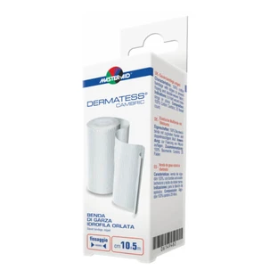 Master-Aid Dermatess hemmed gauze bandage 10cm x 5m cotton