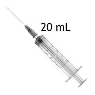 PIC STERILE SYRINGE 20 ml ECCENTRIC aguja injerto 20G 100 piezas